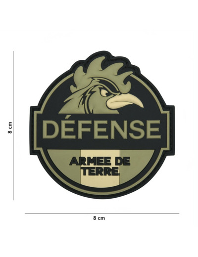 Patch 3D PVC  Défense Armée de Terre (vert)