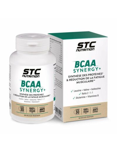 BCAA SYNERGY+-120gélules-STC Nutrition