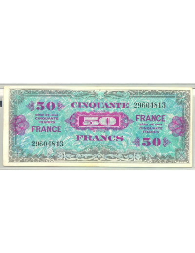 FRANCE 50 FRANCS Type FRANCE 1945 SANS SERIE TTB 813