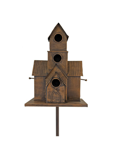 Grand nichoir oiseaux maison à planter 166x20x28cm