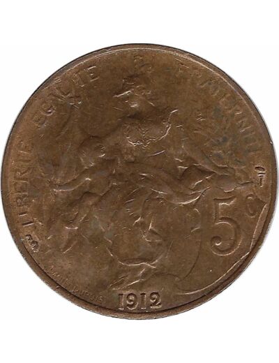 FRANCE 5 CENTIMES DUPUIS 1912 SUP