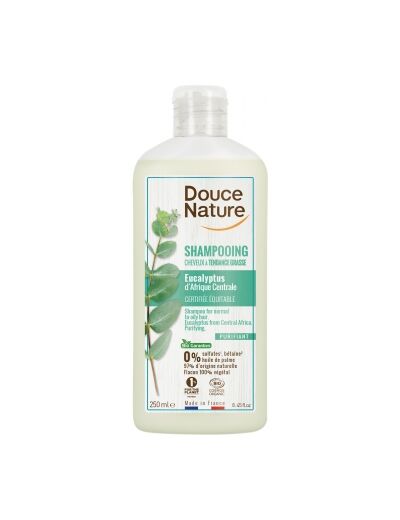 Shampoing cheveux à tendance grasse à l'eucalyptus 250ml