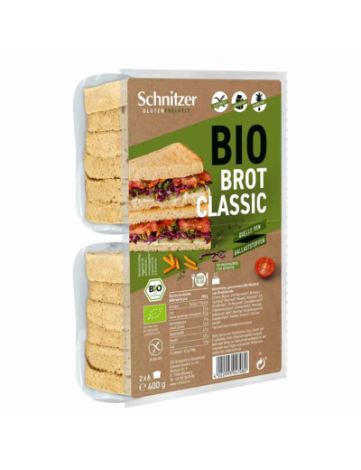 Pain de mie blanc-SANS GLUTEN-400g-Schnitzer