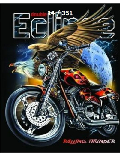 Plaque plate vintage Rowing Thunder - Double Eclipse - 20 x 30 cm