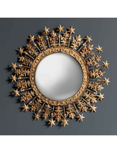 Miroir convexe auréole d'étoiles 47x2x47cm