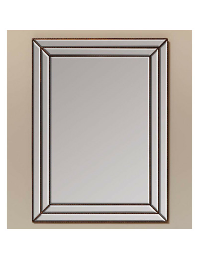 Miroir rectangulaire bords biseautés 74x100x3cm