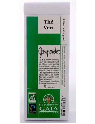 The vert Chine Gunpowder 100g LES JARDINS DE GAI