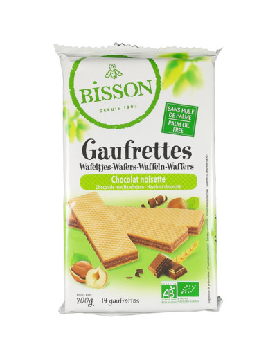 Gaufrettes au Chocolat Noisette 200g Bio