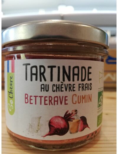 Tartinade chèvre betterave cumin