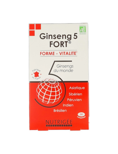 Ginseng 5 FORT Forme Vitalite 30 Comprimés