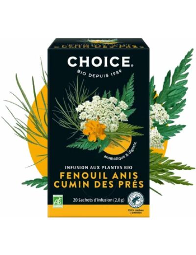 Tisane fenouil anis cumin des pres 20x2g Choice