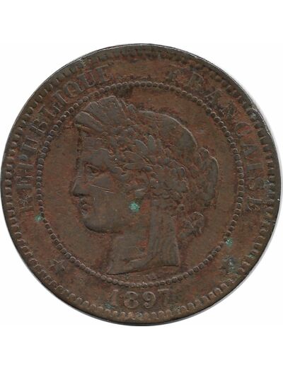 FRANCE 10 CENTIMES CERES 1897 A torche TB+