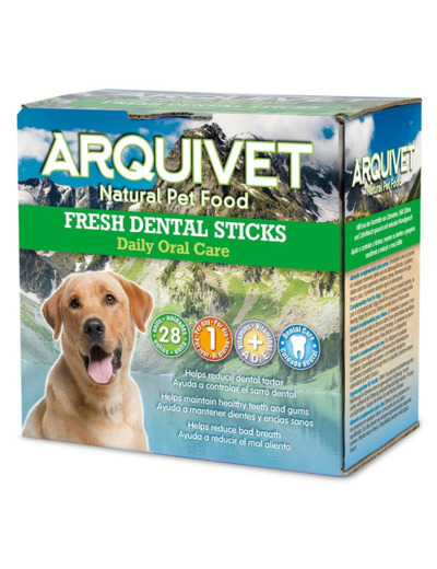 Fresh Dental Sticks ARQUIVET, pour Chiens - 28 PCS