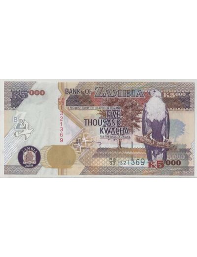 ZAMBIE 5000 KWACHA 2008 NEUF