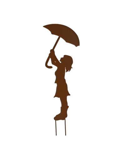 Silhouette petite fille parapluie 26x1x81cm