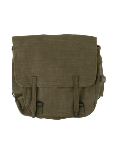 Musette militaire vintage TTA années 50 - Sacoche toile authentique