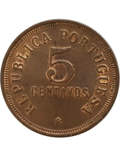 ANGOLA 5 CENTAVOS 1922 SUP- (W62) N3