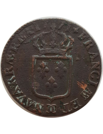 LOUIS XV (1715-1774) SOL A LA VIELLE TETE 1771 CC (Besançon) TB+