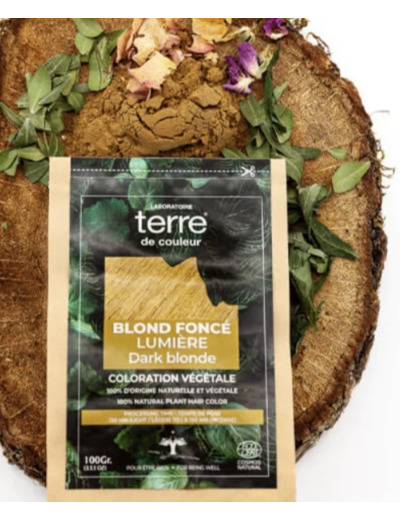 Coloration végétale Blond Foncé Lumière - Laboratoire Terre de Couleur - 100g
