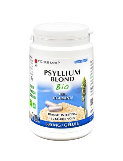 Psyllium blond Bio-180 gélules-Vecteur santé