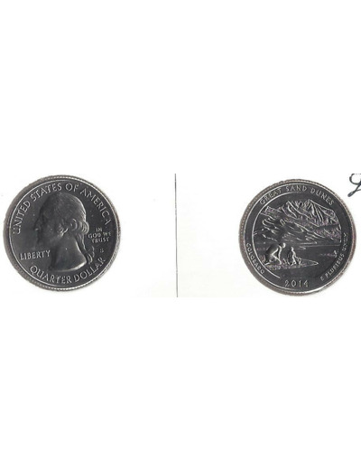 AMERIQUE (U.S.A) 1/4 DOLLAR 2014 S GREAT SAND DUNES SUP-