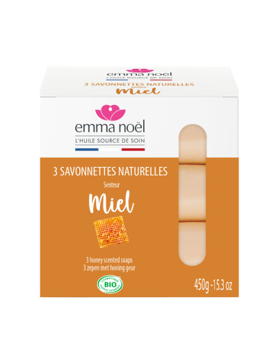 Pack 3 Savonnettes Miel 3x150g