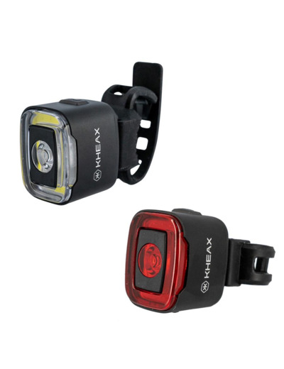 Eclairage vélo AV+AR recharge USB NEKKAR fixation cintre