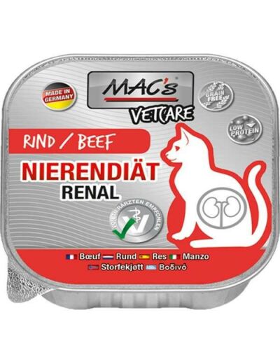 MAC'S Vetcare Renal Bœuf pour chat - 100 g