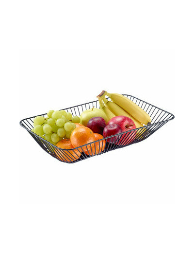 CORBEILLE RECTANGLE FIL NOIRE