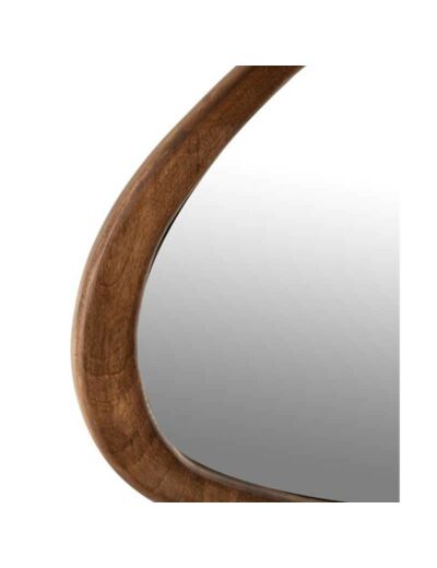 Miroir irrégulier manguier brun foncé 56x4x64cm