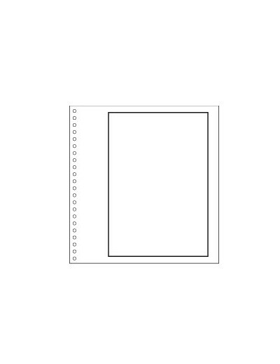 FEUILLE blanche unie avec cadre noir (Yvert 12900)