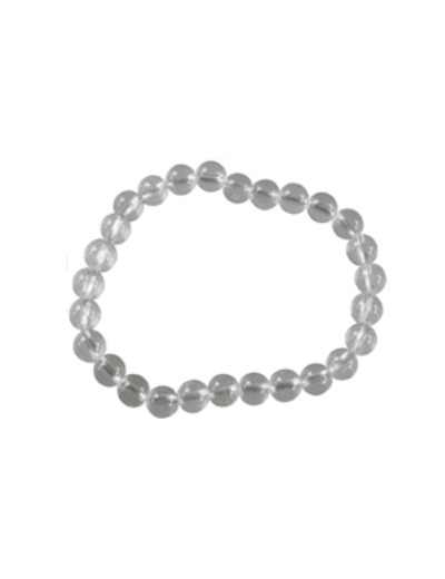 Bracelet en cristal de roche 6 mm