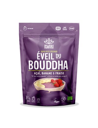 Éveil du Bouddha Açaï, Fraise et Banane-360g-Iswari