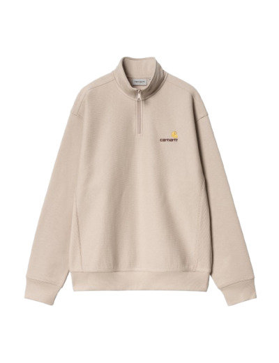 Sweat CARHARTT WIP Half Zip American Script Fleur De Sel