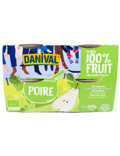 Purée 100%  Fruits Poire Bio 4x100g