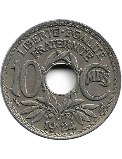 FRANCE 10 CENTIMES LINDAUER 1924 POISSY TTB