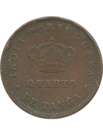 INDE PORTUGAISE 1/4 TANGA (15 REIS) LUIS Ier 1886 TTB