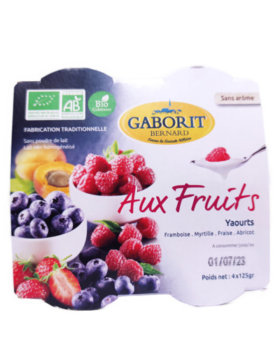 Yaourts aux Fruits Bio 4x125g