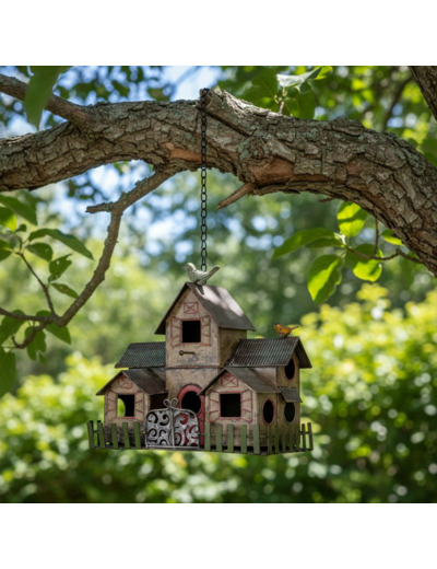 Nichoir enchanté à suspendre 33x18x72cm