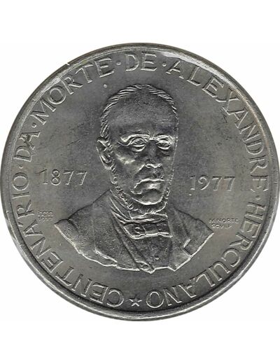 PORTUGAL 25 ESCUDOS ALEXANDRE HERCULANO 1977 SUP