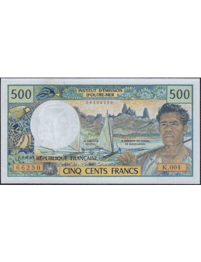POLYNESIE FRANCAISE 500 FRANCS ND (1992) K.004 NEUF (W1a)
