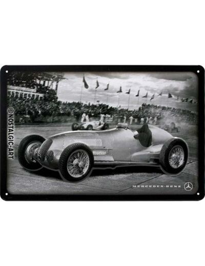 Plaque métal Vintage - Mercedes-Benz, Silver Arrow - 20 x 30 cm - Nostalgic-Art