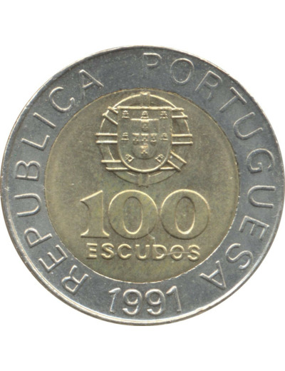 PORTUGAL 100 ESCUDOS 1991 TTB+