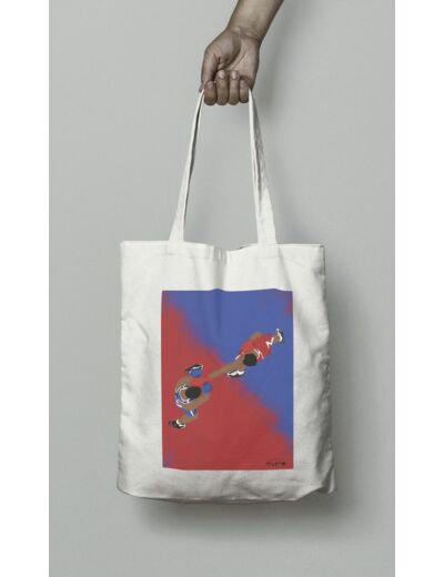 Tote bag ou sac "Boxing vue de haut "