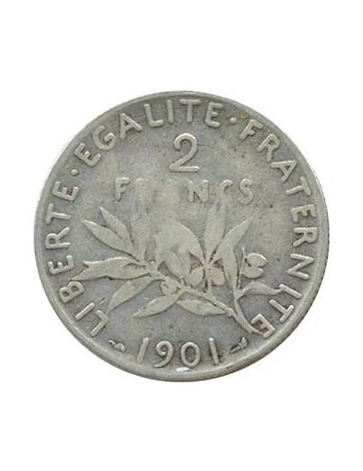 FRANCE 2 FRANCS SEMEUSE 1901 TB