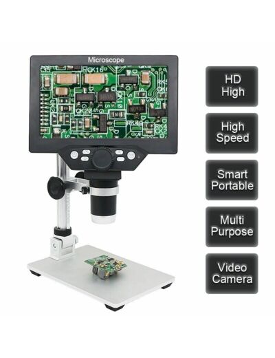 Microscope digital 12 MP AVEC ECRAN ECLAIRAGE LED et BATTERIE