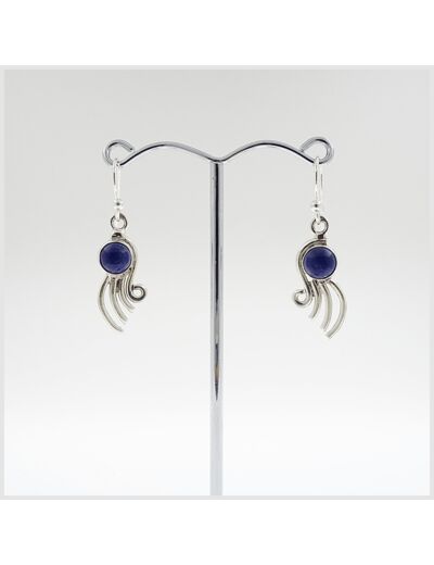 Boucles d'oreilles Lapis Lazuli et Argent Massif