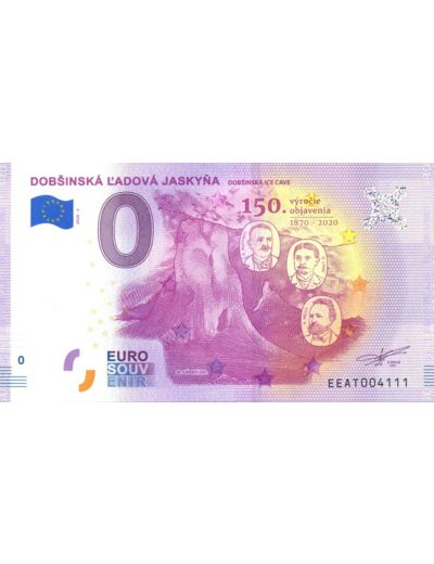 SLOVAQUIE 2020-2 DOBSINSKA LADOVA JASKYNA V1 BILLET SOUVENIR 0 EUR