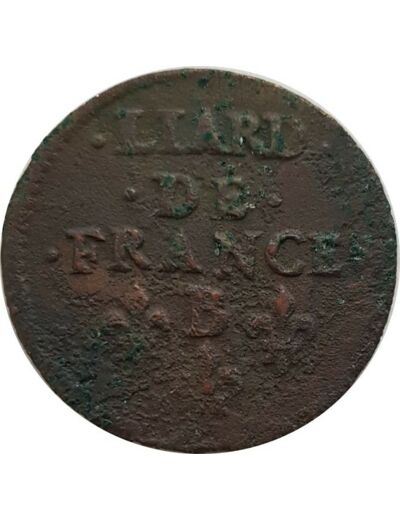 LOUIS XIV (1643-1715) LIARD DE FRANCE 1657 B* (Pont De L'Arche) TB+