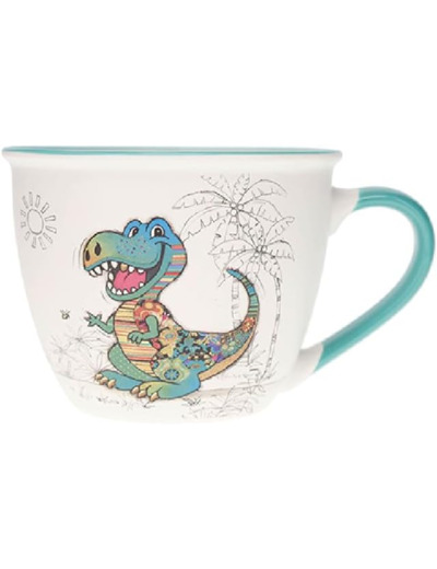 Bol timbale - Motif Gentil Dino - matière porcelaine fine - contenance 550ML